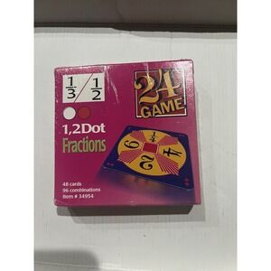 24 Game 1,2 Dot Fractions. 48 cards 96 combinations